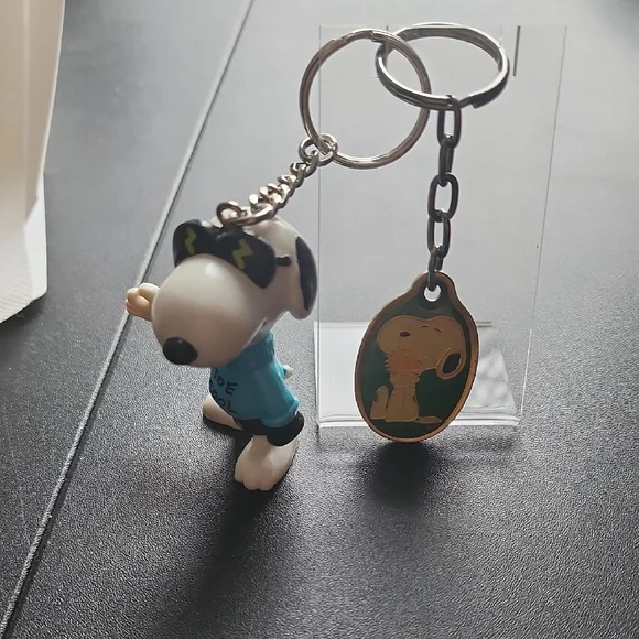 Snoopy Keychain with Snoopy Charm Keychain - Picture 1 of 5